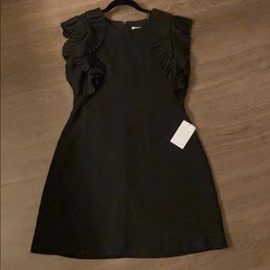 NWT Chelsea28 Black Ruffle Sleeve Dress